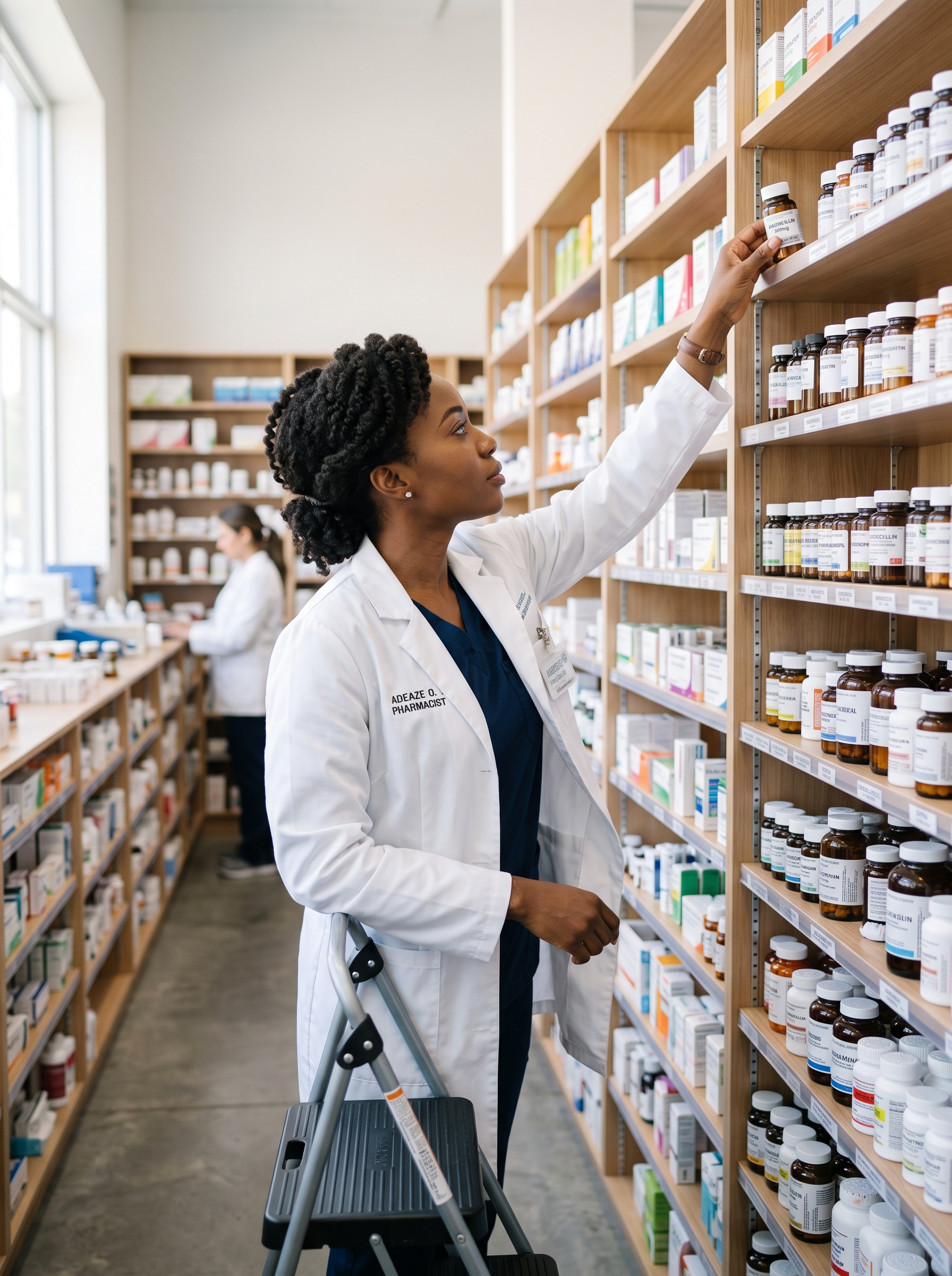 Medicines organised on controlled storage shelving at our facility